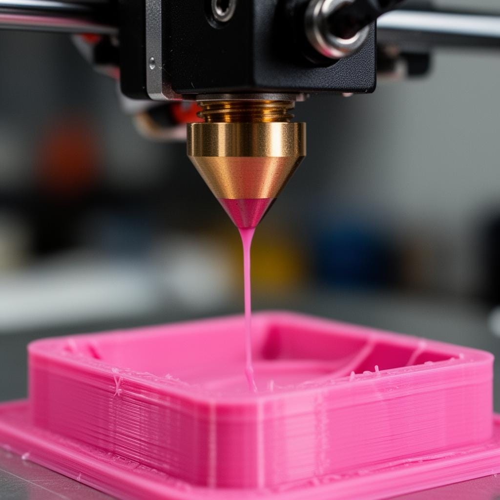 Düse bei der Arbeit – Layer für Layer entsteht dein Bauteil.