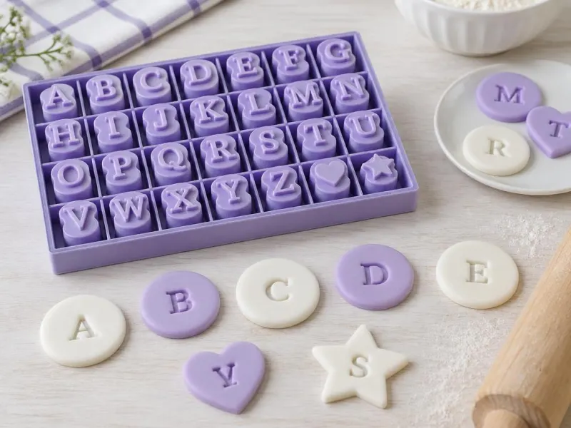 3D-Vorschau: Buchstaben-Stempel-Set