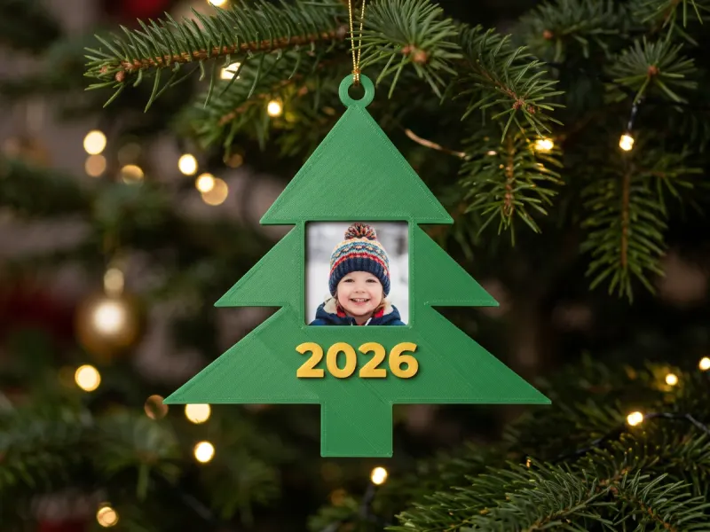 3D-Vorschau: Mini-Fotorahmen als Tannenbaum
