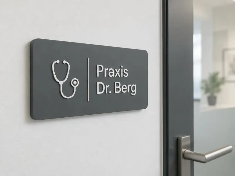 3D-Vorschau: Praxis- und Firmenschild