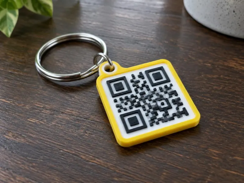 3D-Vorschau: QR-Schlüsselanhänger