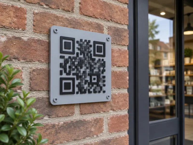 3D-Vorschau: QR-Code-Schild