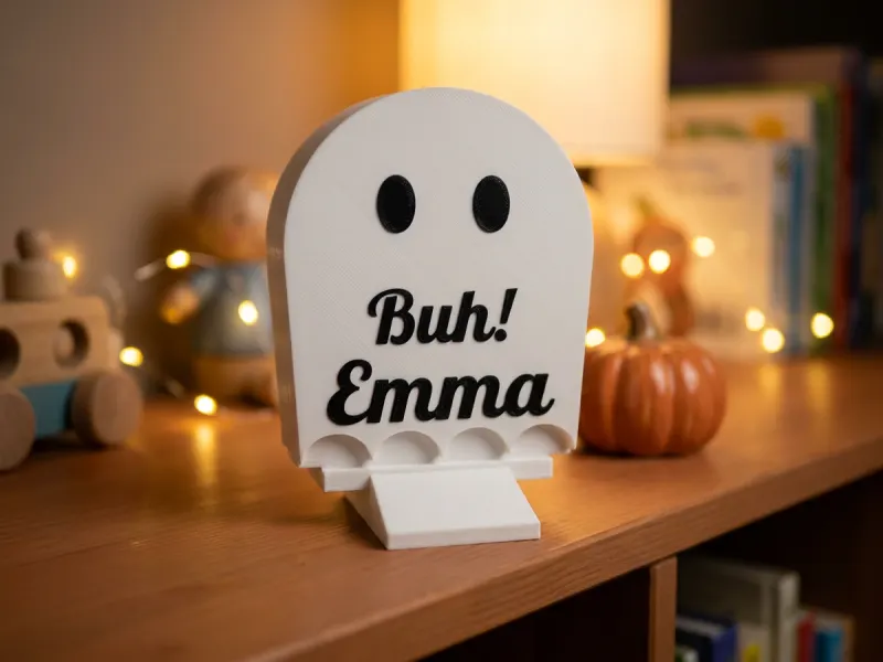 3D-Vorschau: Spuk-Geist „Buh!“ mit Name