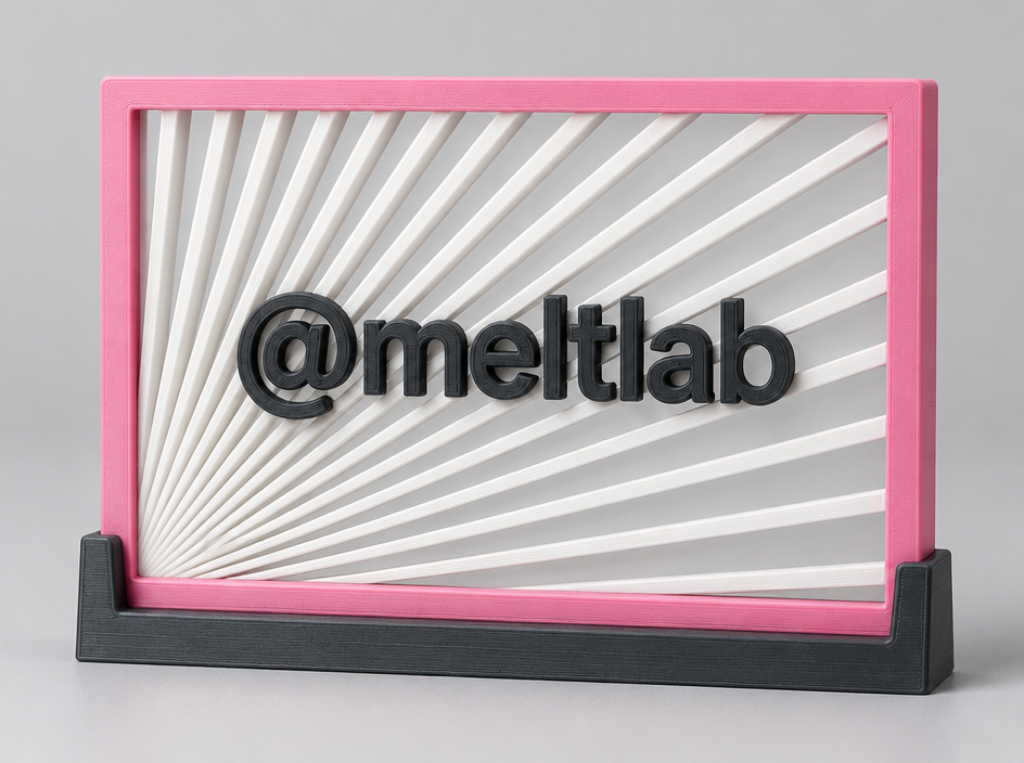 3D-Vorschau: String-Art-Schild mit @Social-Handle