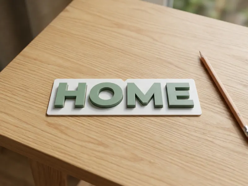 3D-Vorschau: Wand-Schriftzug mit Montageschablone